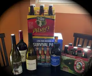 Just some of our great selection of beer and wine, including your VT favorites!
